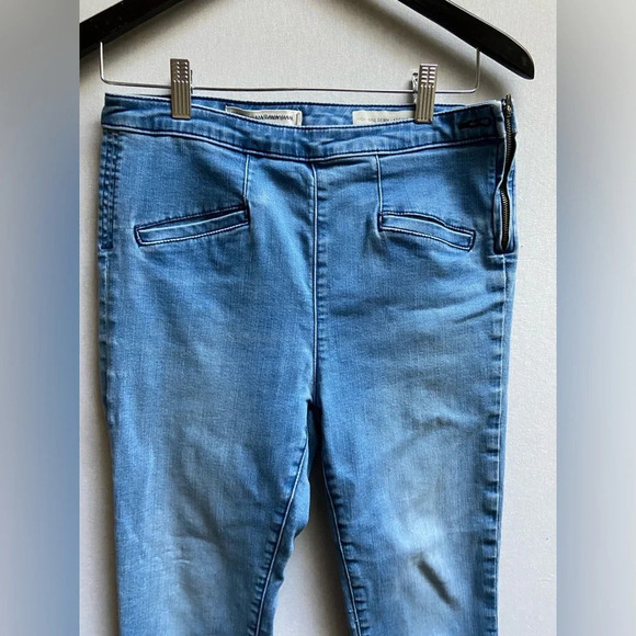 Pilcro and the Letterpress Anthropologie high rise denim leggings Sz 29 - Picture 4 of 12